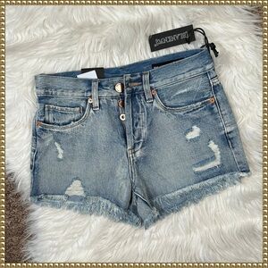 Blank NYC Distressed Denim Shorts Size 24